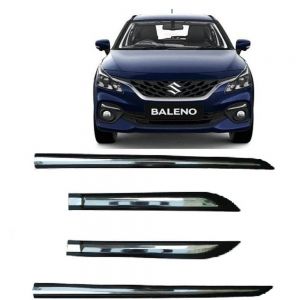 Door Side Beading For Baleno (2022) - Silver & Black